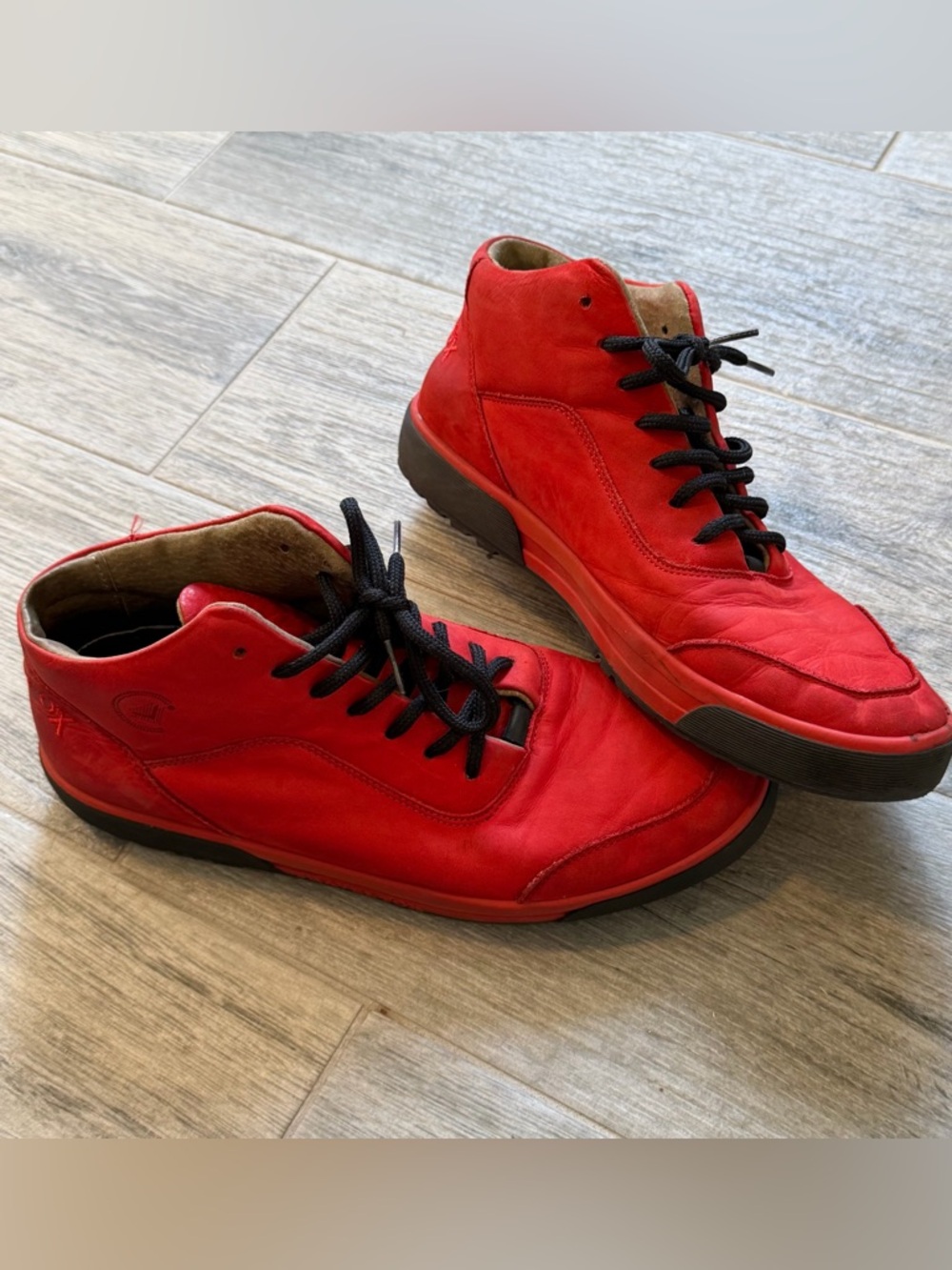 Travel Fox Men's Leather Red
Sneakers Size 11 EU 44 Classic Casual Comfy